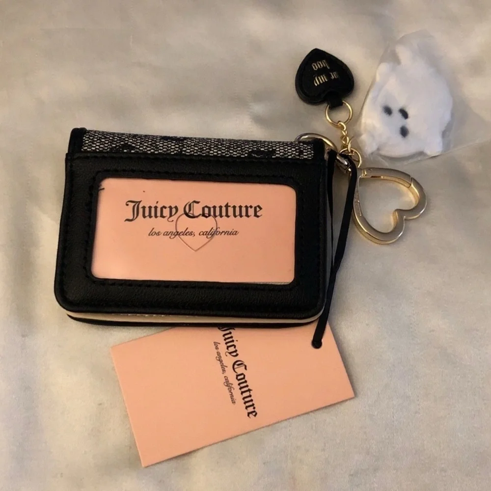 Juicy Couture Spooky Card Holder Wallet with Ghost and “be my boo” Charm
